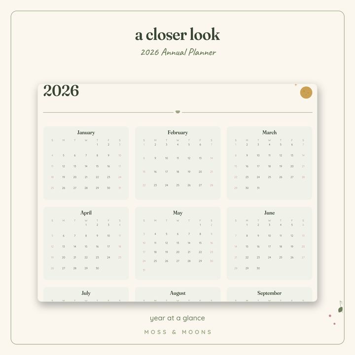 2026 Annual Planner detail
