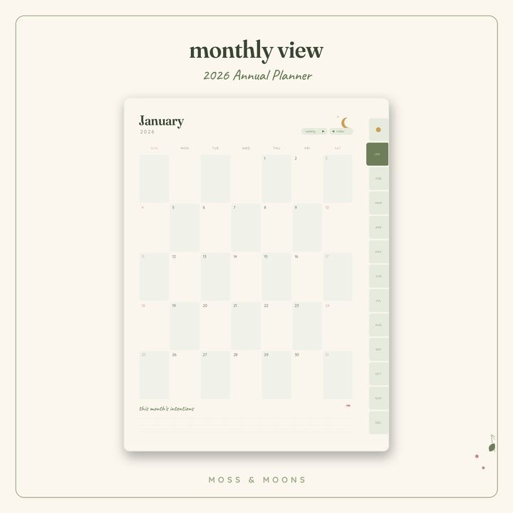 2026 Annual Planner inside pages