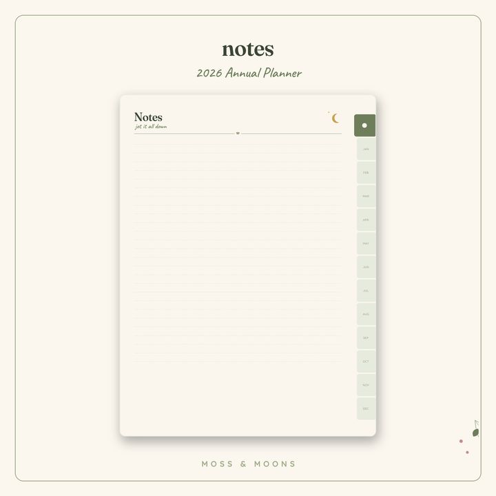 2026 Annual Planner inside pages