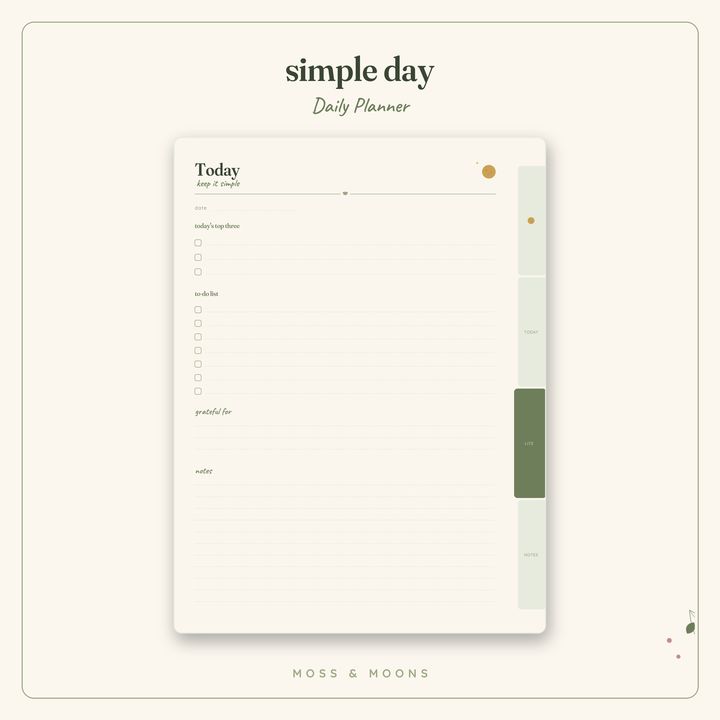 Daily Planner inside pages