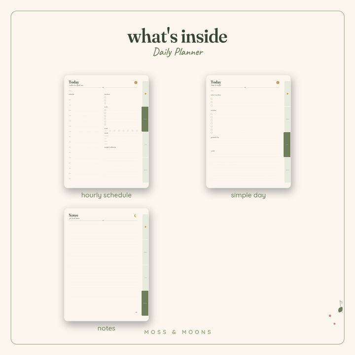 Inside the Daily Planner — Fern & Folk digital planner