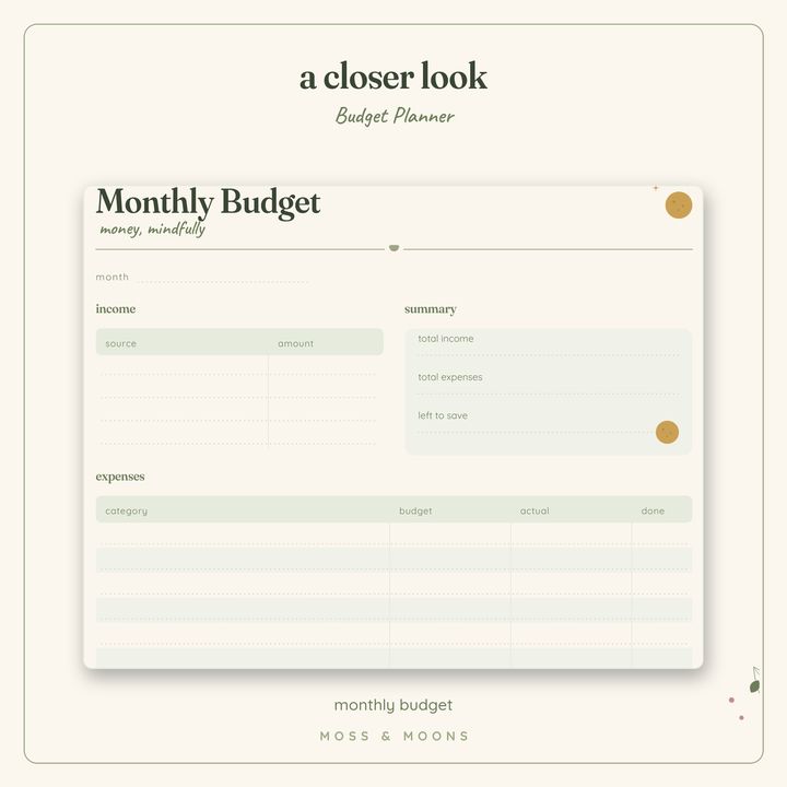 Budget Planner detail