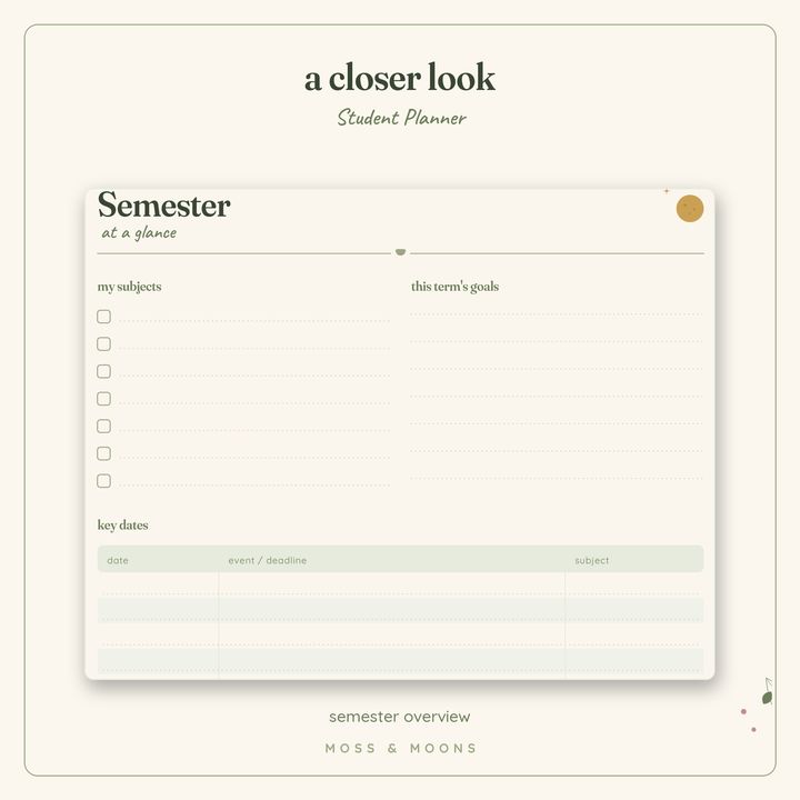 Student Planner detail