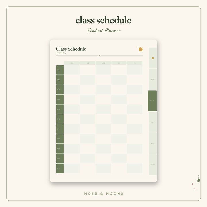 Student Planner inside pages