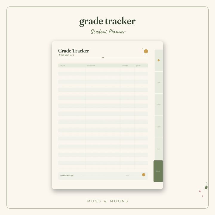 Student Planner inside pages