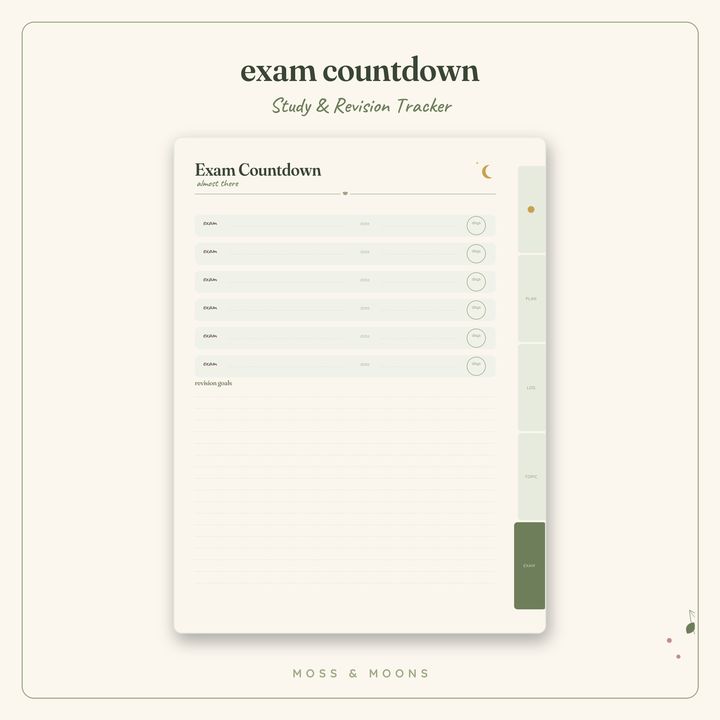 Study & Revision Tracker inside pages