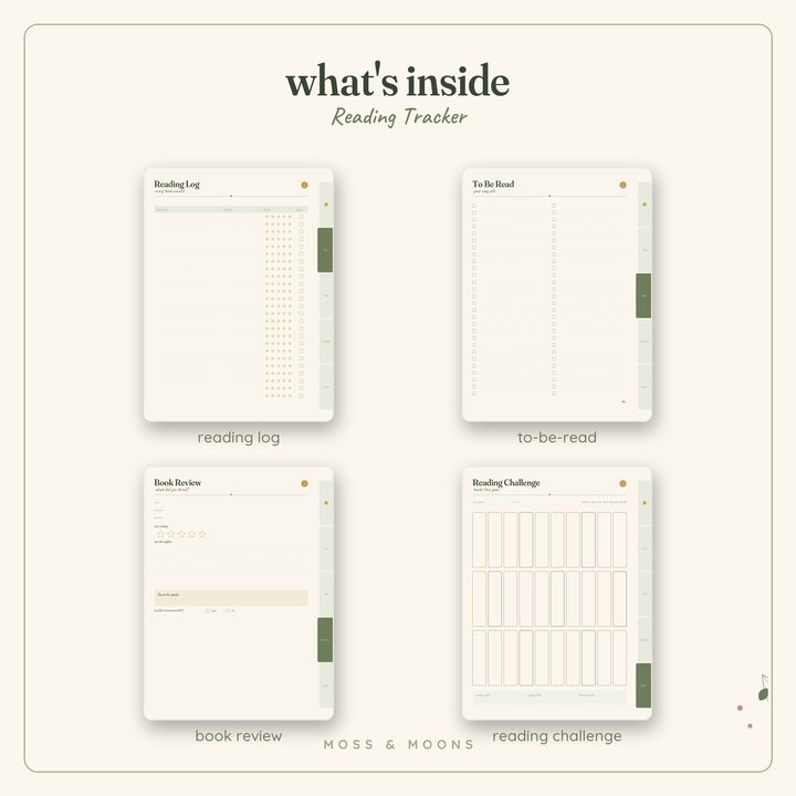 Inside the Reading Tracker — Fern & Folk digital planner