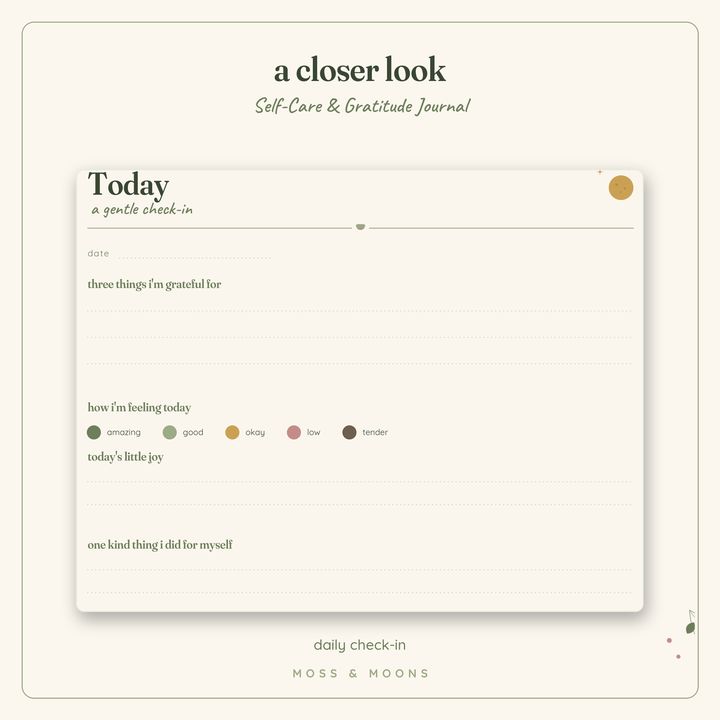 Self-Care Journal detail