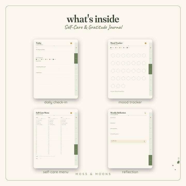 Inside the Self-Care Journal — Fern & Folk digital planner