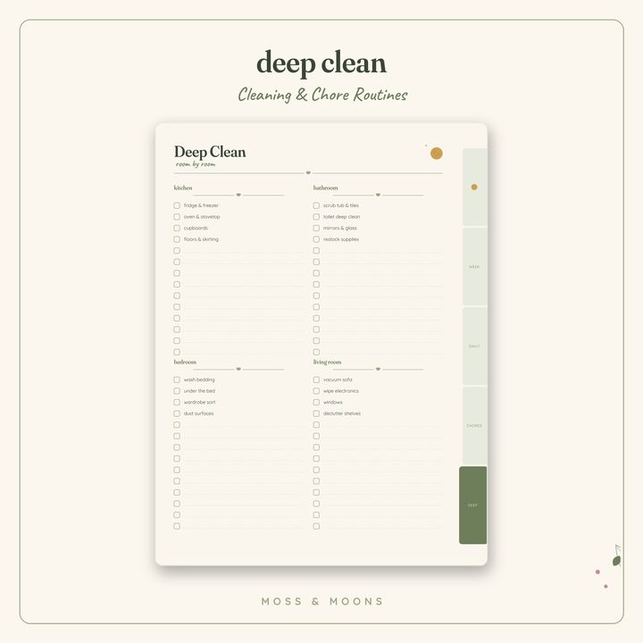 Cleaning & Chores inside pages