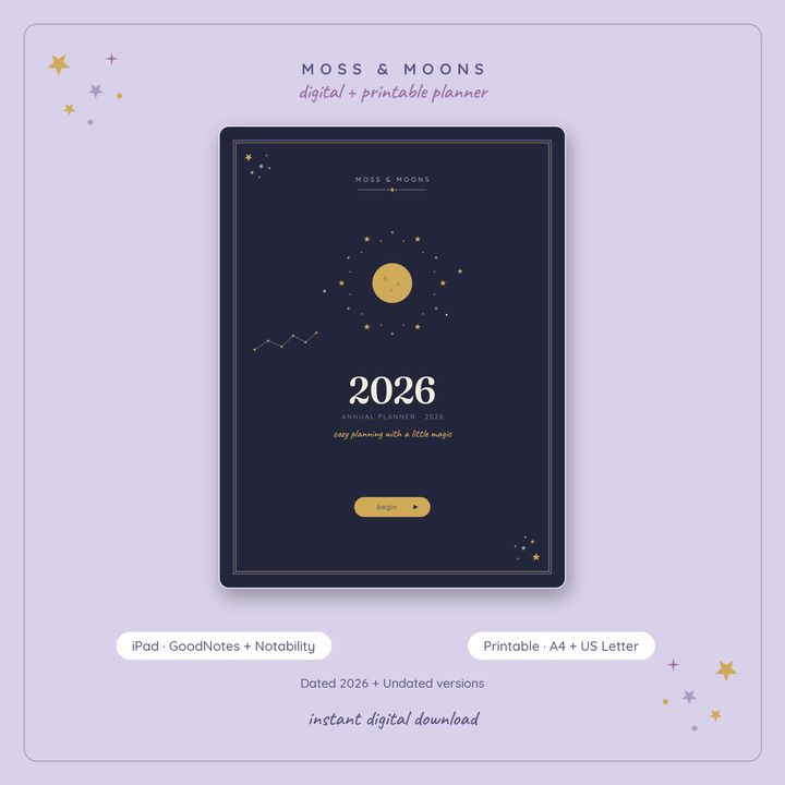 Moonlit 2026 Annual Planner