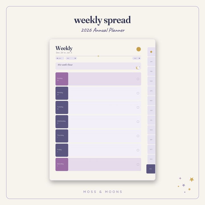 2026 Annual Planner inside pages