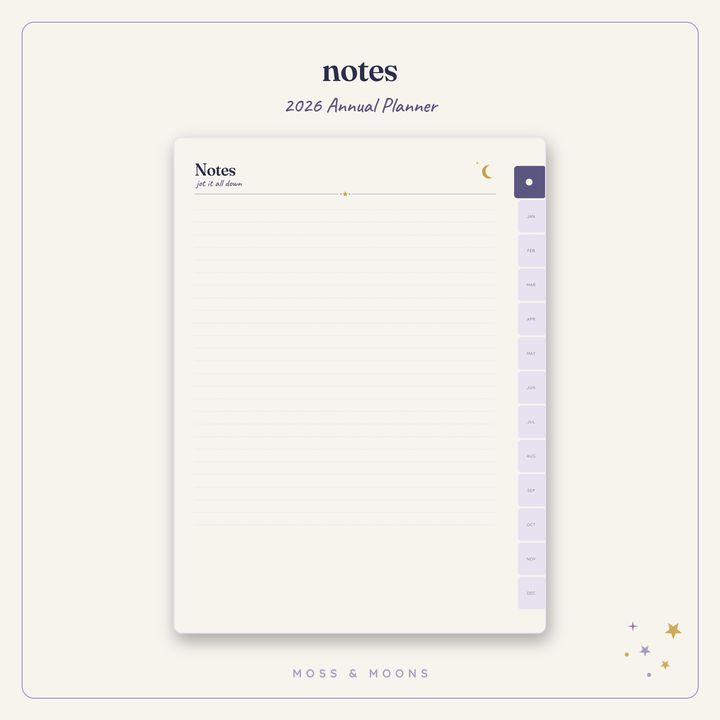 2026 Annual Planner inside pages