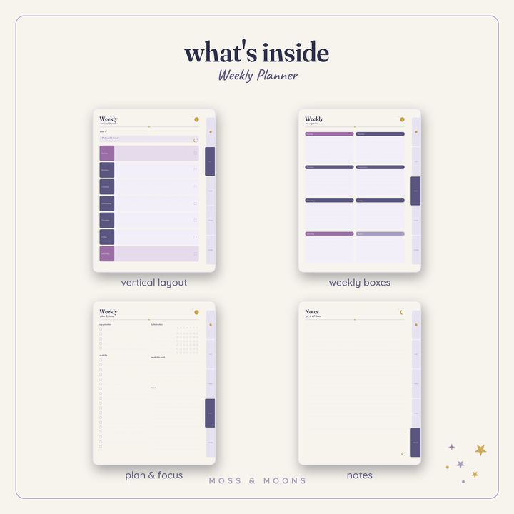 Weekly Planner inside pages