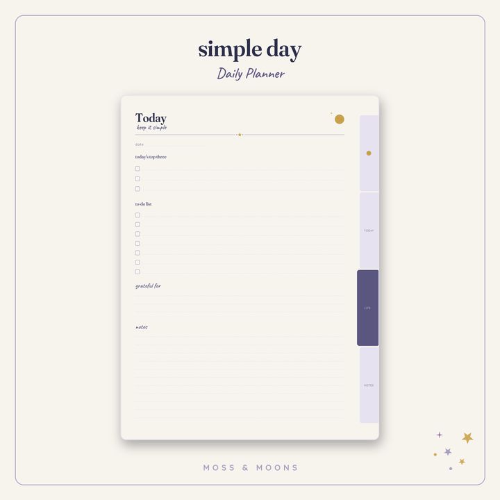 Daily Planner inside pages