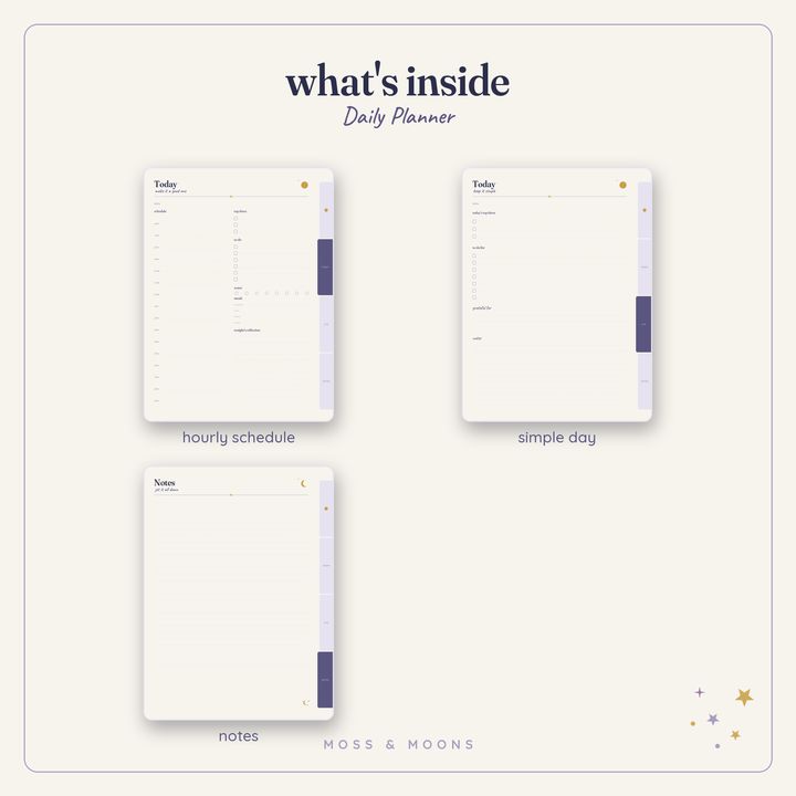 Daily Planner inside pages