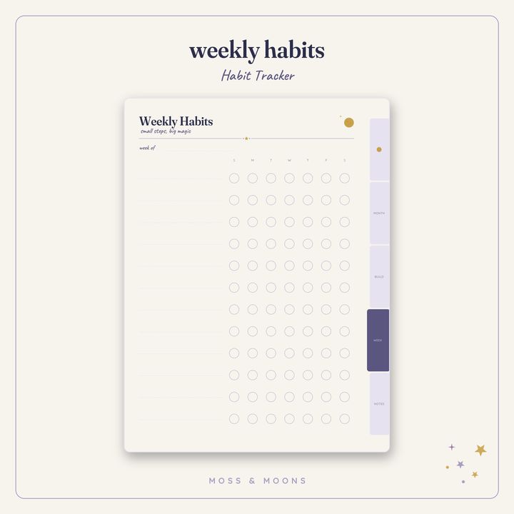 Habit Tracker inside pages