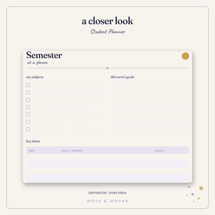 Student Planner detail