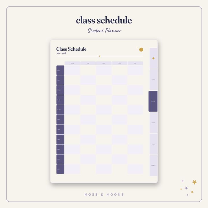 Student Planner inside pages