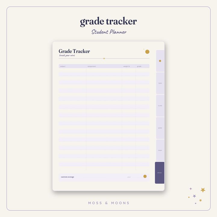 Student Planner inside pages