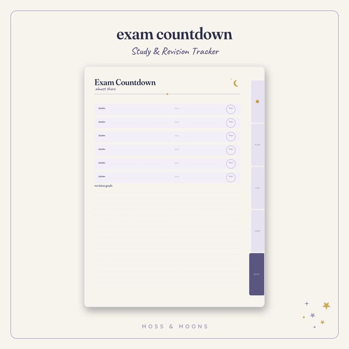 Study & Revision Tracker inside pages