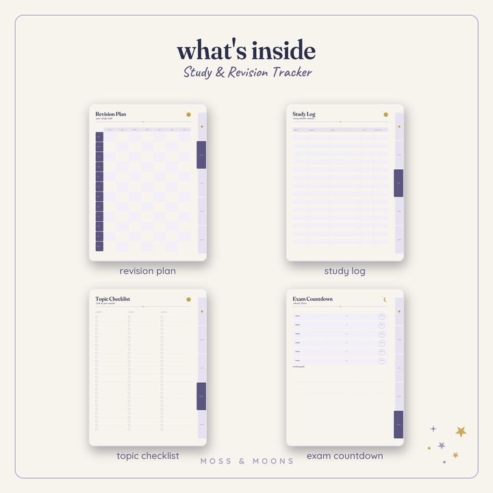 Study & Revision Tracker inside pages