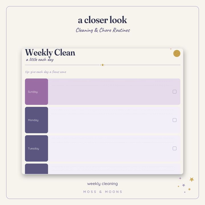 Cleaning & Chores detail