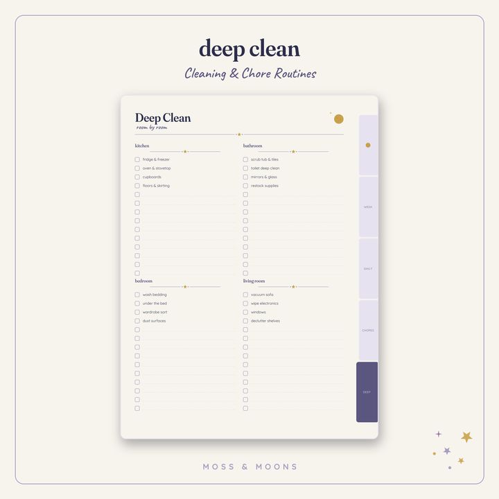 Cleaning & Chores inside pages