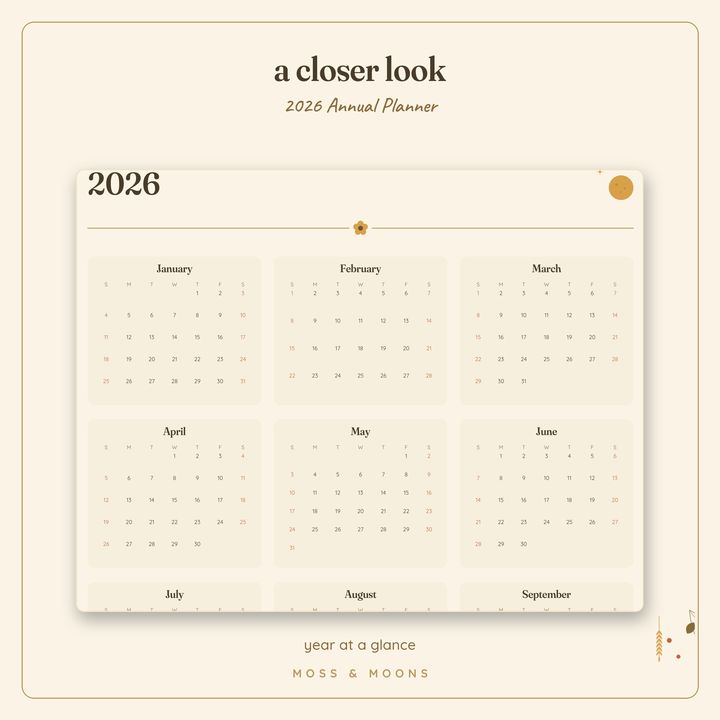 2026 Annual Planner detail