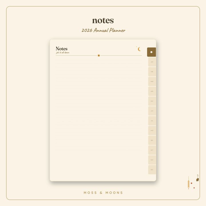 2026 Annual Planner inside pages