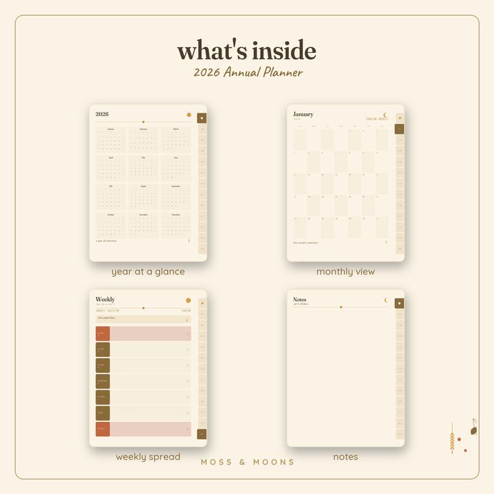 2026 Annual Planner inside pages