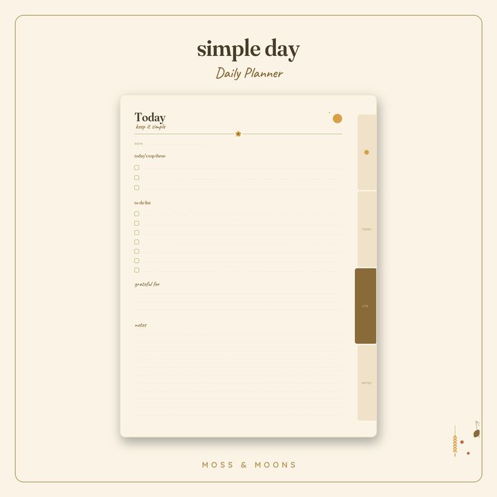 Daily Planner inside pages