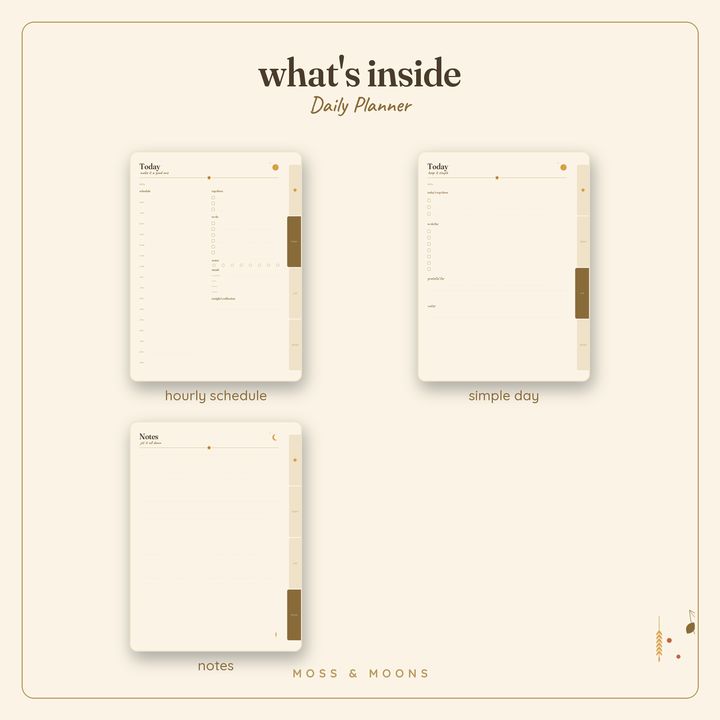 Daily Planner inside pages