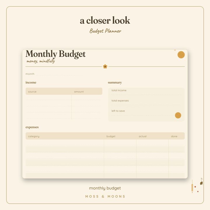 Budget Planner detail