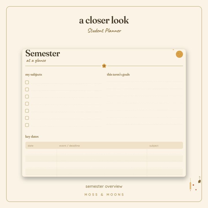 Student Planner detail