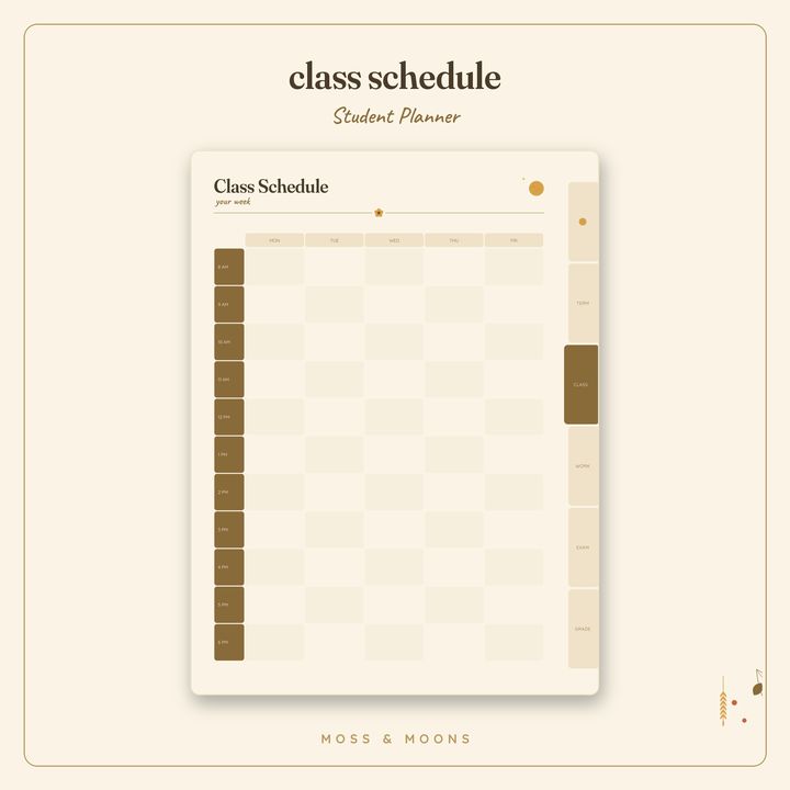 Student Planner inside pages