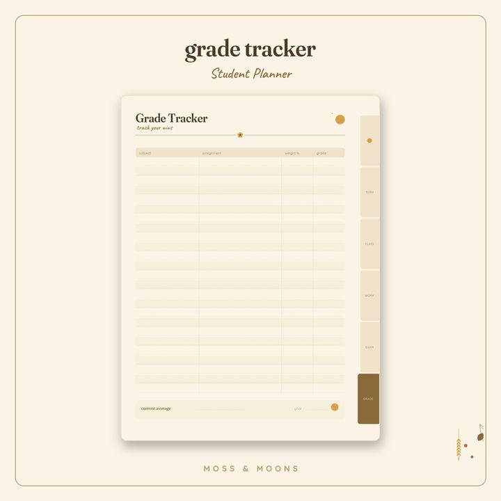 Student Planner inside pages