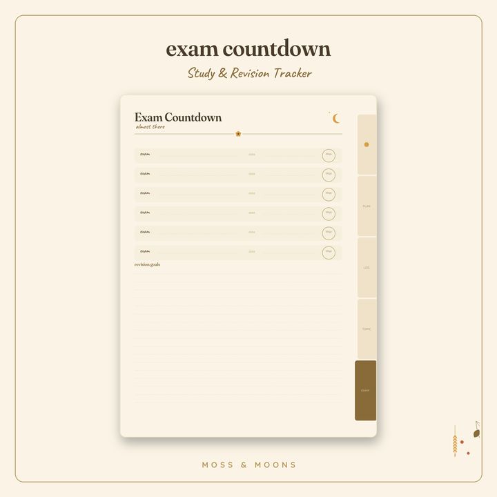 Study & Revision Tracker inside pages