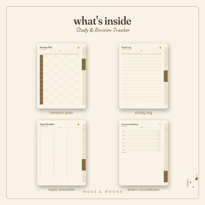 Study & Revision Tracker inside pages