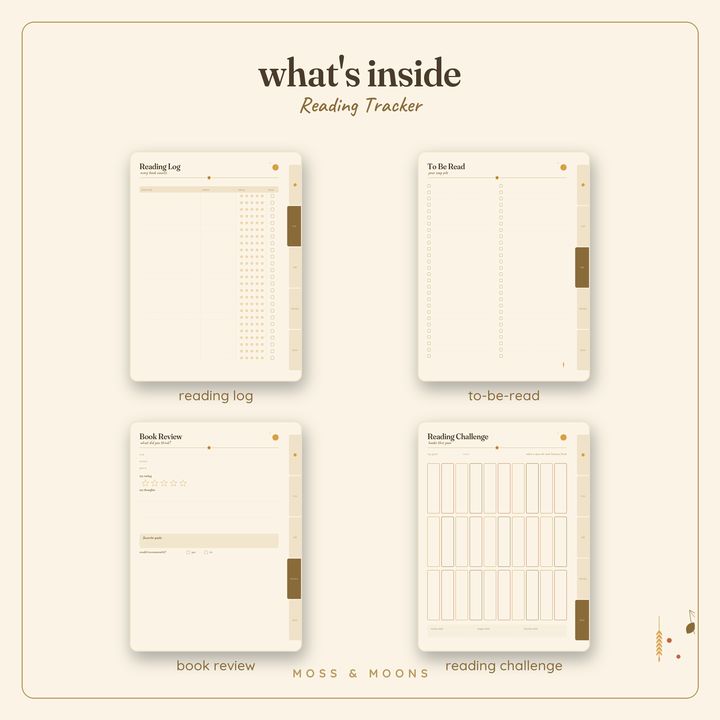 Inside the Reading Tracker — Honey Harvest digital planner