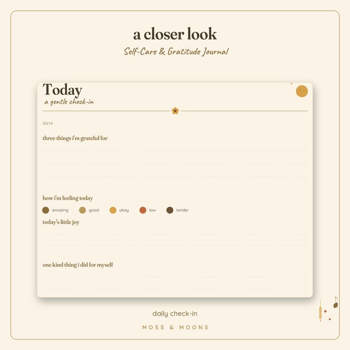 Self-Care Journal detail
