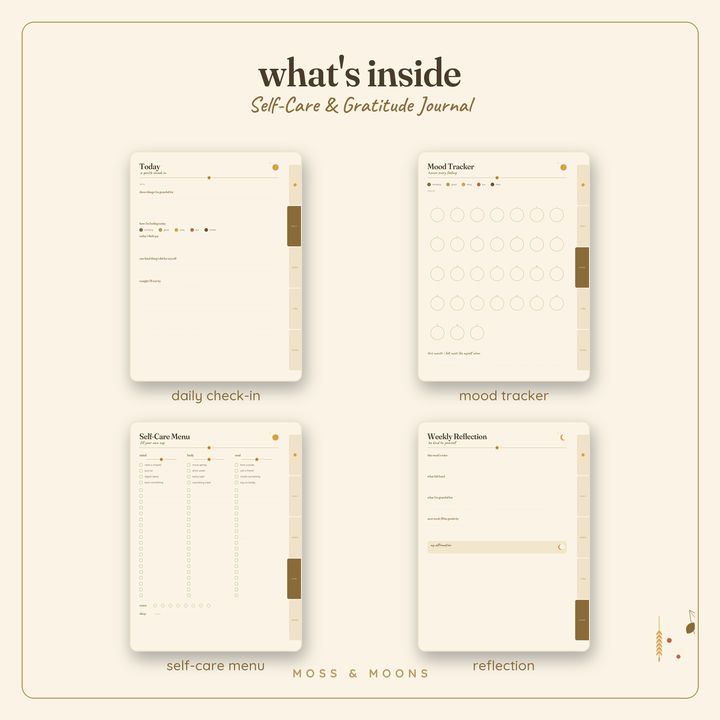 Self-Care Journal inside pages