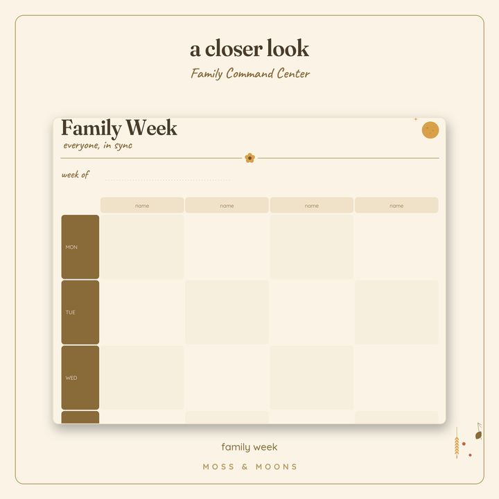 Family Command Center detail