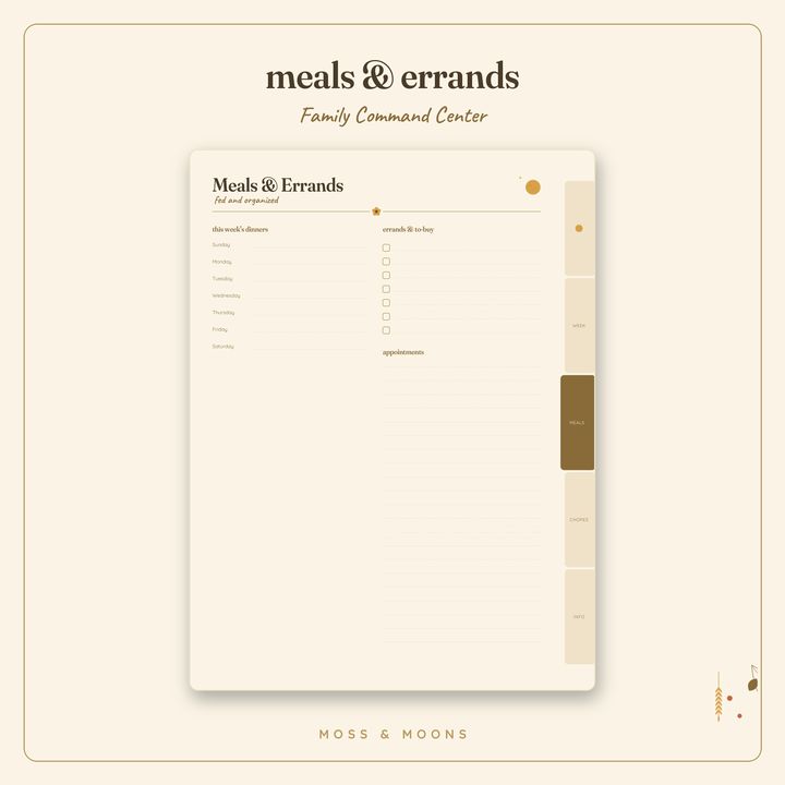 Family Command Center inside pages
