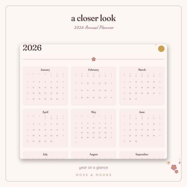 2026 Annual Planner detail
