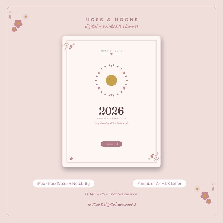 Blush & Bloom 2026 Annual Planner