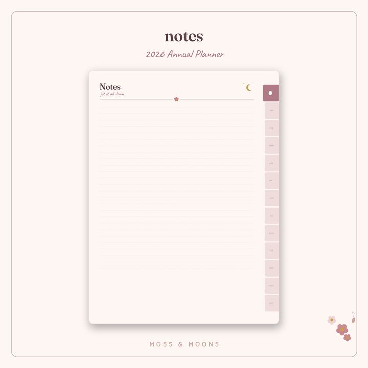 2026 Annual Planner inside pages