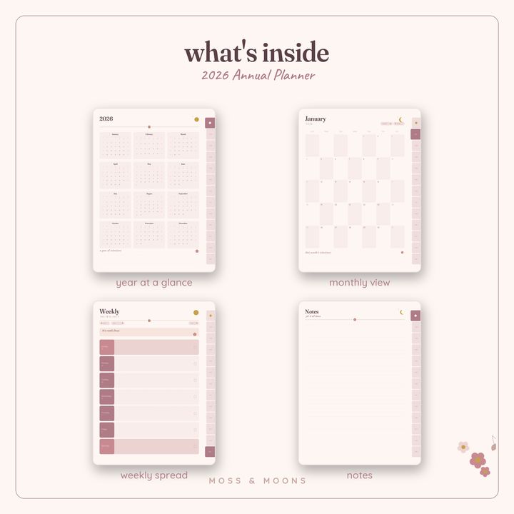 2026 Annual Planner inside pages