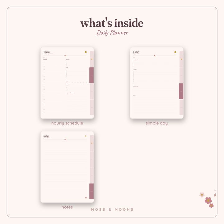 Inside the Daily Planner — Blush & Bloom digital planner