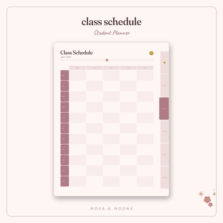 Student Planner inside pages